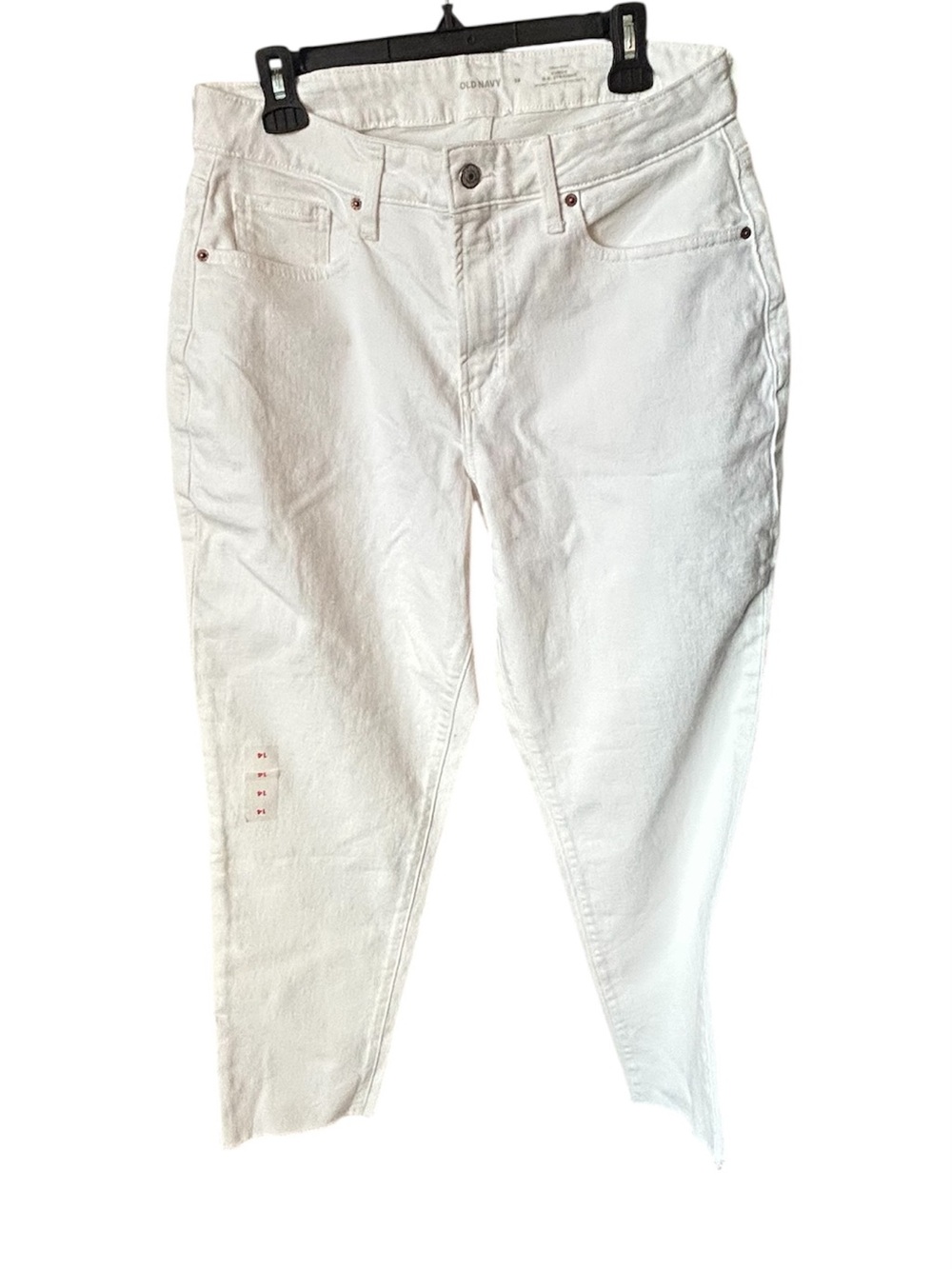 Old Navy White Cropped High-Rise JeansSz 14